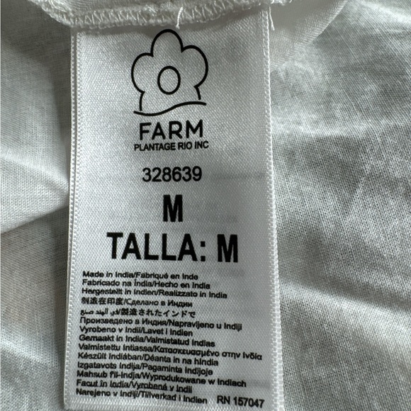 FARM RIO Sweet Bloom Bouquet Off-White Mini Dress, Size M. - Picture 6 of 10